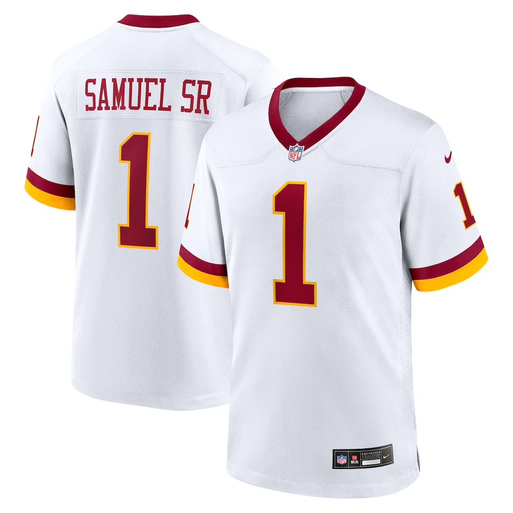 Washington Commanders Merch - Men's Deebo Samuel Sr Game Super Bowl Era Jersey, White 1 - Unicasport Washington Commanders Merch - Men's Deebo Samuel Sr Game Super Bowl Era Jersey, White