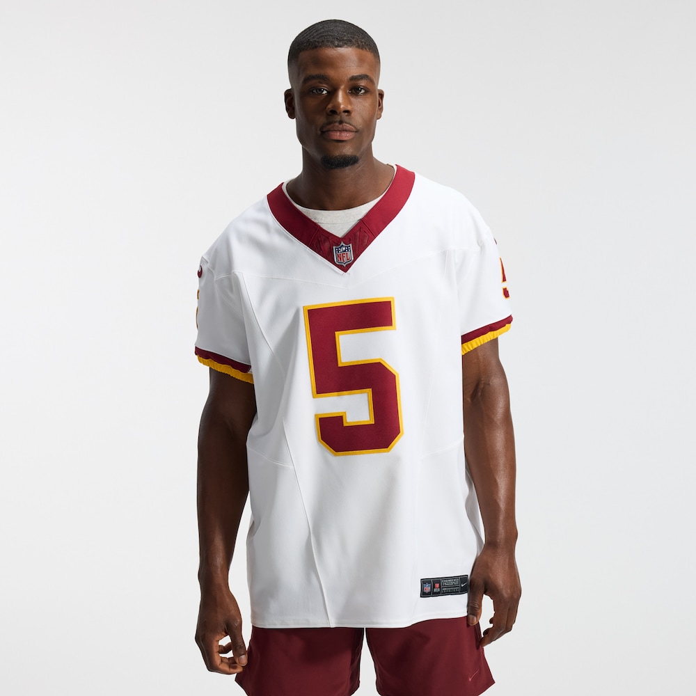 Washington Commanders Merch - Men's Jayden Daniels Alternate 2 Super Bowl Era Vapor F.U.S.E. Elite Jersey, White 1 - Unicasport Washington Commanders Merch - Men's Jayden Daniels Alternate 2 Super Bowl Era Vapor F.U.S.E. Elite Jersey, White