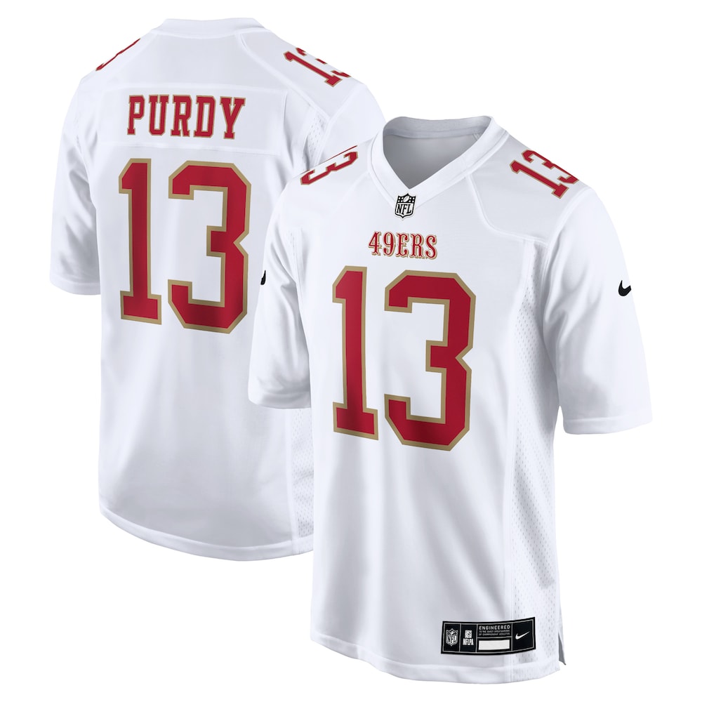San Francisco 49ers Merch - Men's Brock Purdy Tundra Fashion Game Jersey, White 1 - Unicasport San Francisco 49ers Merch - Men's Brock Purdy Tundra Fashion Game Jersey, White
