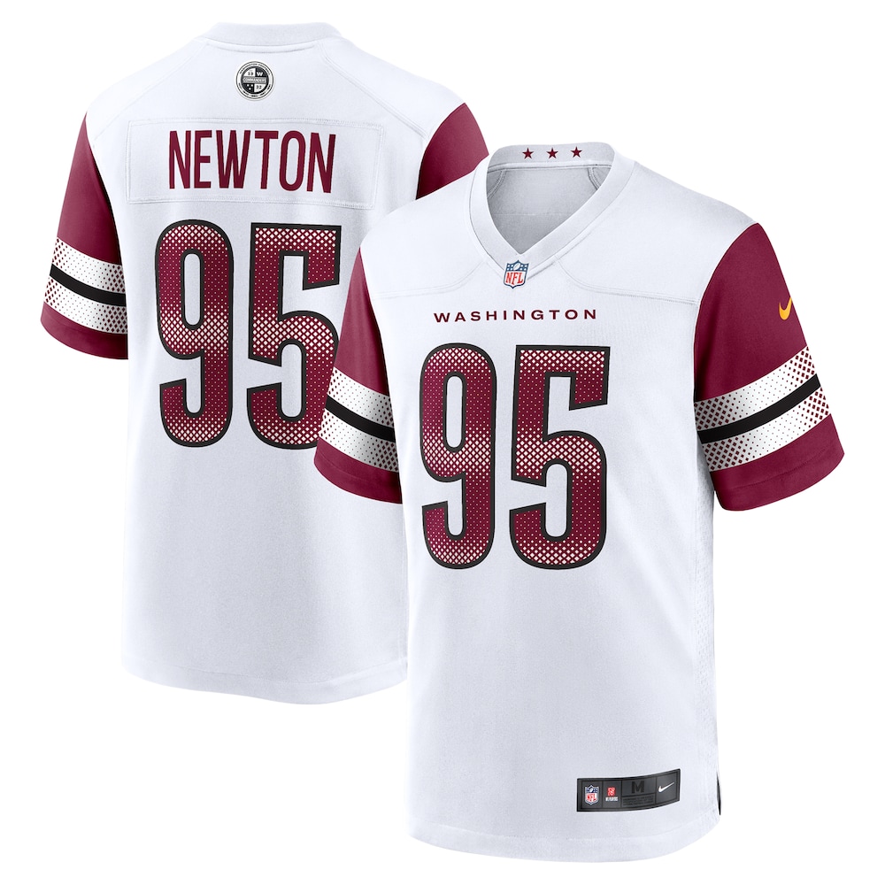Washington Commanders Merch - Men's Jer'Zhan Newton Game Jersey, White 1 - Unicasport Washington Commanders Merch - Men's Jer'Zhan Newton Game Jersey, White