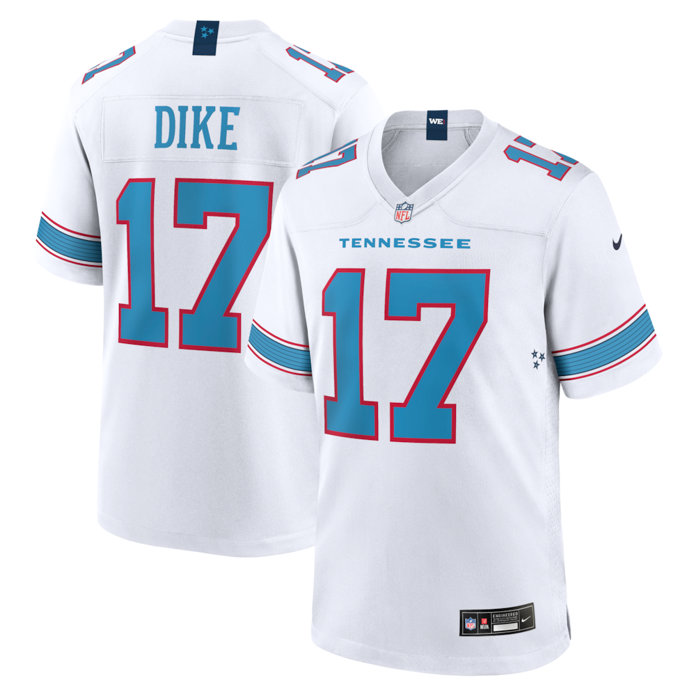 Tennessee Titans Merch - Men's Chimere Dike Game Jersey, White 1 - Unicasport Tennessee Titans Merch - Men's Chimere Dike Game Jersey, White