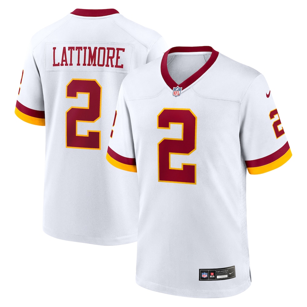 Washington Commanders Merch - Men's Marshon Lattimore Game Super Bowl Era Jersey, White 1 - Unicasport Washington Commanders Merch - Men's Marshon Lattimore Game Super Bowl Era Jersey, White