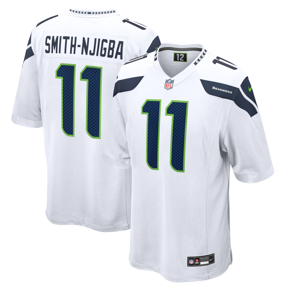 Seattle Seahawks Merch - Men's Jaxon Smith-Njigba Game Jersey, White - Presents For Football Fans 1 - Unicasport Seattle Seahawks Merch - Men's Jaxon Smith-Njigba Game Jersey, White - Presents For Football Fans