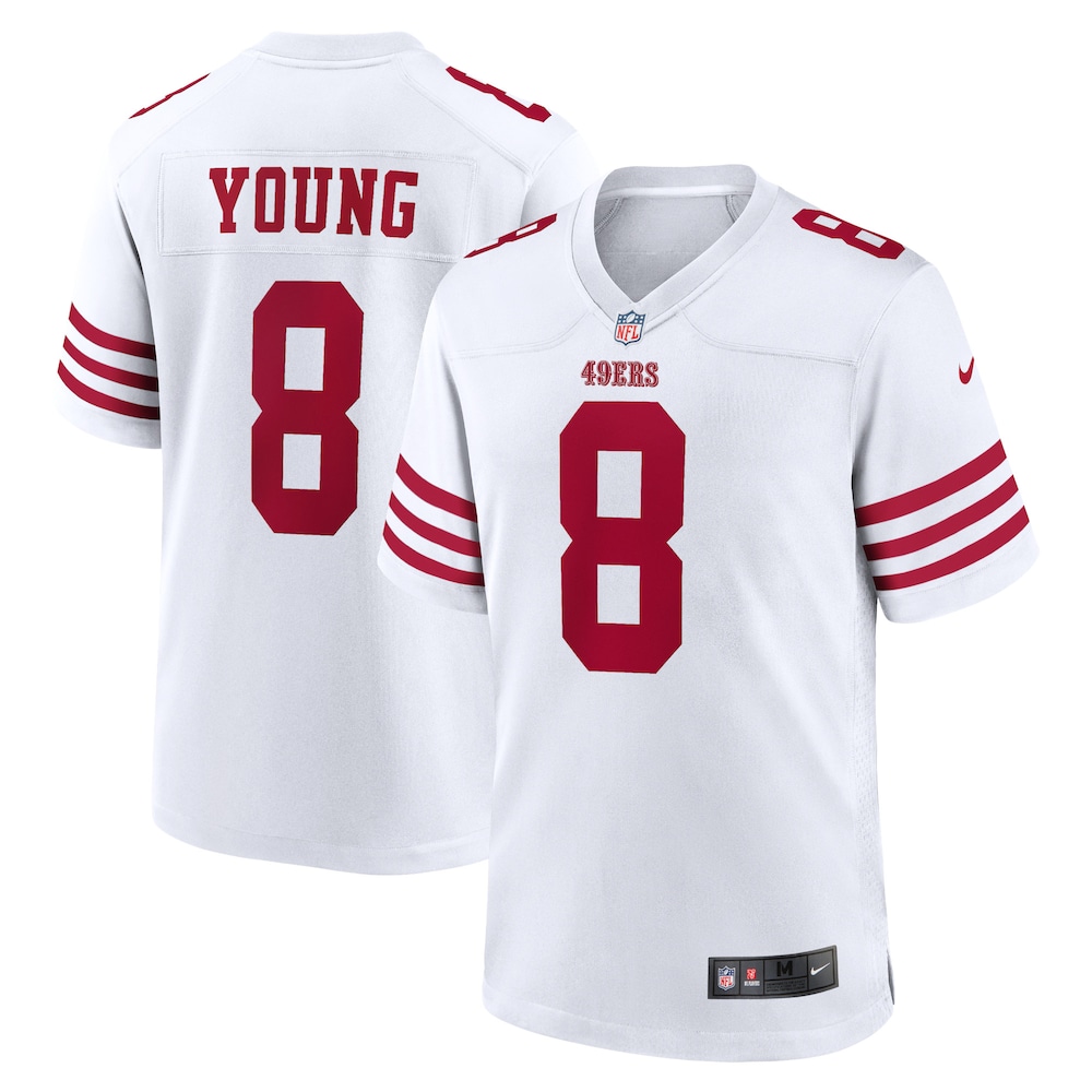 San Francisco 49ers Merch - Men's Steve Young Retired Player Game Jersey, White 1 - Unicasport San Francisco 49ers Merch - Men's Steve Young Retired Player Game Jersey, White