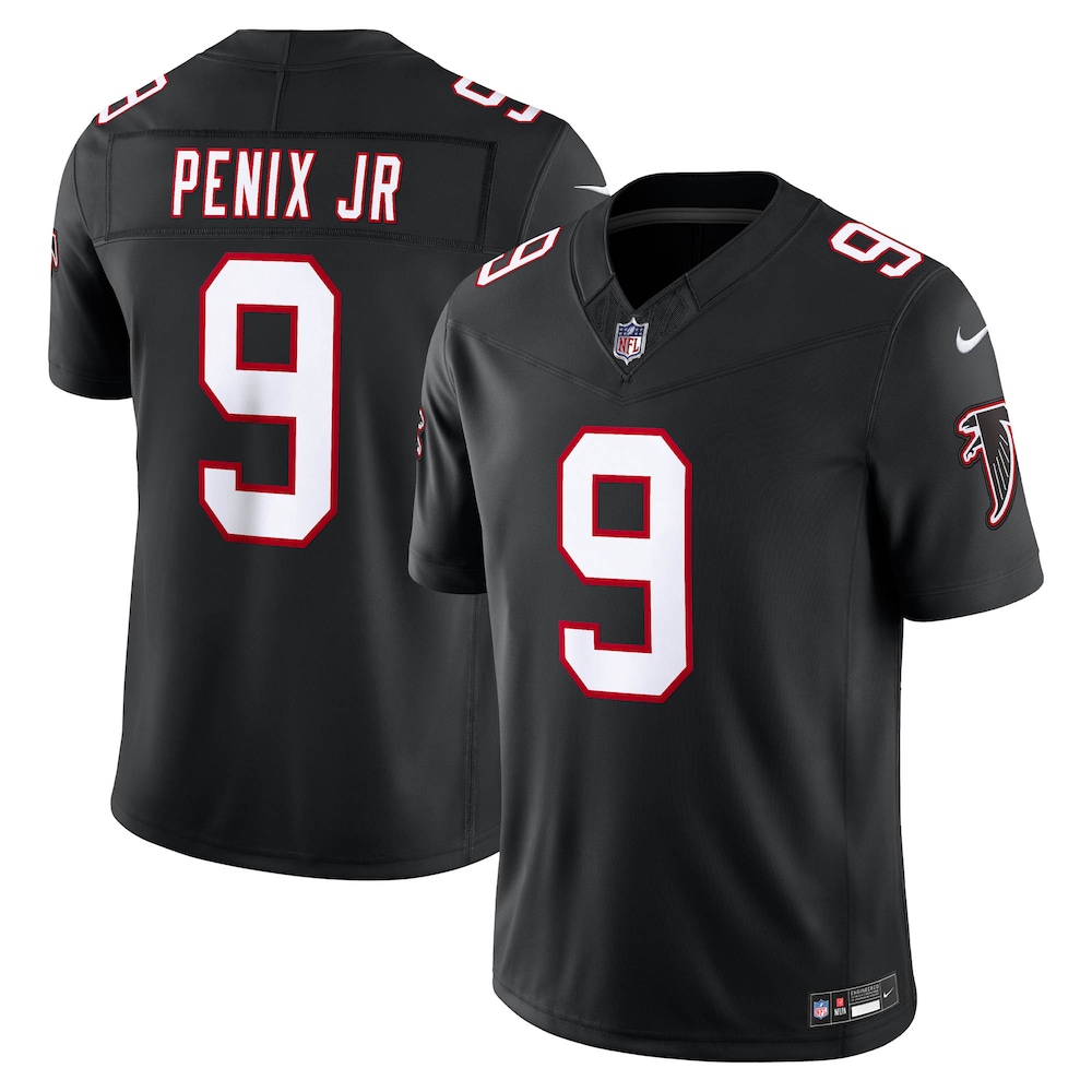 Atlanta Falcons Merch - Men's Michael Penix Jr. Alternate Throwback Vapor F.U.S.E. Stitched Limited Jersey, Black 1 - Unicasport Atlanta Falcons Merch - Men's Michael Penix Jr. Alternate Throwback Vapor F.U.S.E. Stitched Limited Jersey, Black