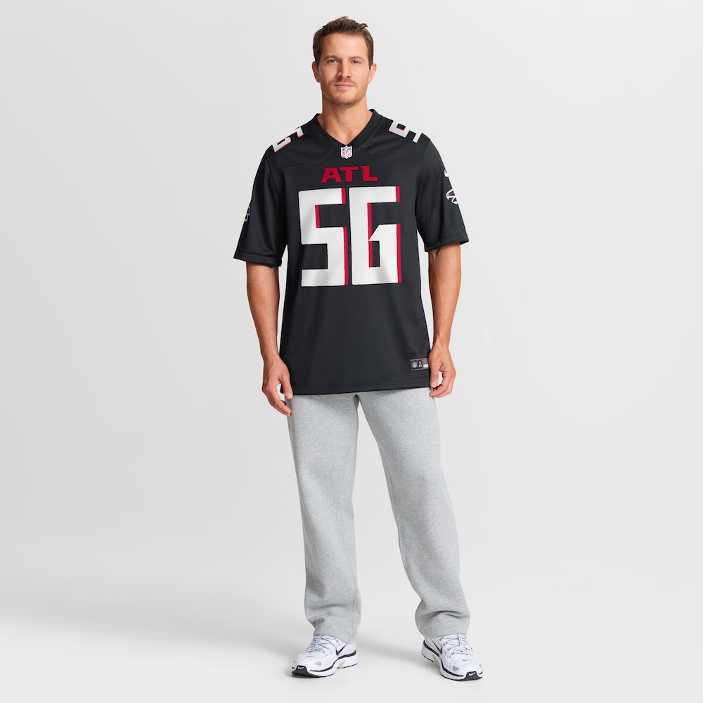 Atlanta Falcons Merch - Men's Leonard Floyd Team Game Jersey, Black  - Cool Football Gifts