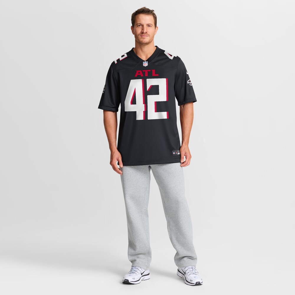Atlanta Falcons Merch - Men's Josh Woods Team Game Jersey, Black 1 - Unicasport Atlanta Falcons Merch - Men's Josh Woods Team Game Jersey, Black