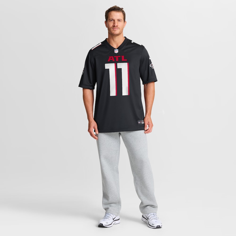Atlanta Falcons Merch - Men's Jalon Walker Team Game Jersey, Black 1 - Unicasport Atlanta Falcons Merch - Men's Jalon Walker Team Game Jersey, Black