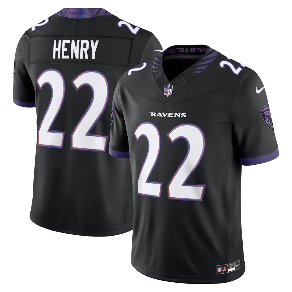 Baltimore Ravens Merch - Men's Derrick Henry Alternate Alternate Vapor F.U.S.E. Stitched Limited Jersey, Black 1 - Unicasport Baltimore Ravens Merch - Men's Derrick Henry Alternate Alternate Vapor F.U.S.E. Stitched Limited Jersey, Black