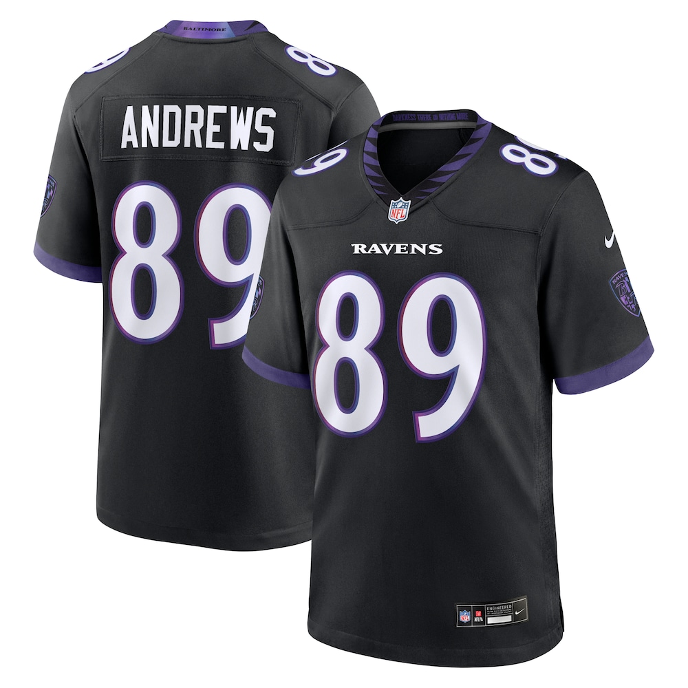 Baltimore Ravens Merch - Men's Mark Andrews Alternate Game Jersey, Black 1 - Unicasport Baltimore Ravens Merch - Men's Mark Andrews Alternate Game Jersey, Black
