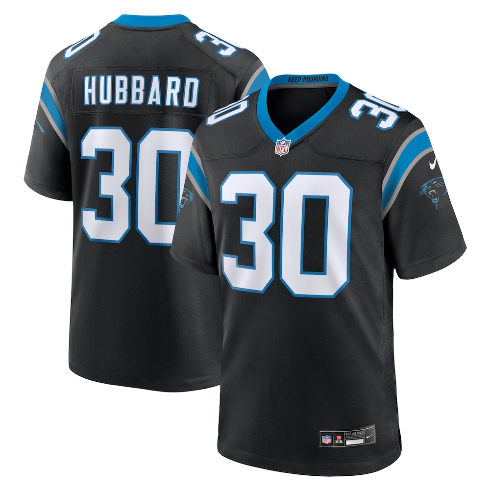 Carolina Panthers Merch - Men's Chuba Hubbard Team Game Jersey, Black - Football Gifts For Men 1 - Unicasport Carolina Panthers Merch - Men's Chuba Hubbard Team Game Jersey, Black - Football Gifts For Men