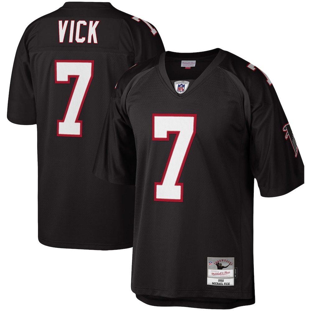 Atlanta Falcons Merch - Men's Michael Vick Legacy Replica Jersey, Black 1 - Unicasport Atlanta Falcons Merch - Men's Michael Vick Legacy Replica Jersey, Black