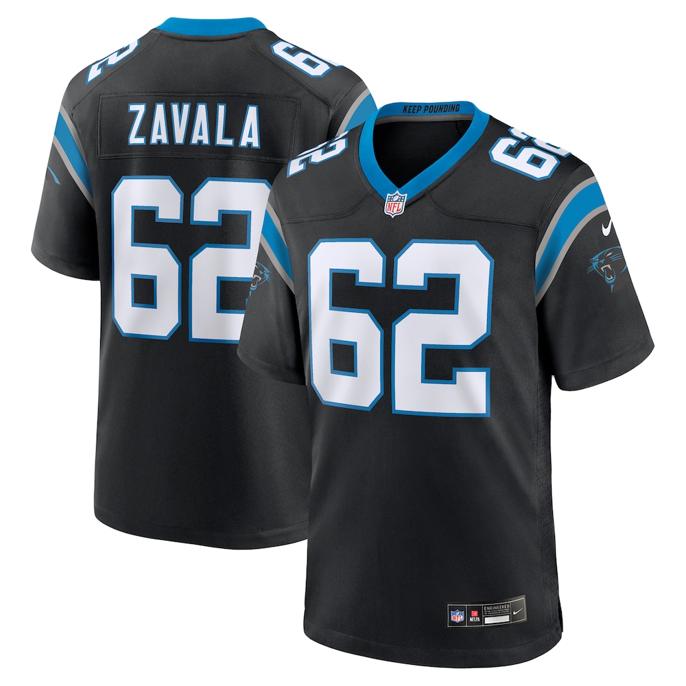 Carolina Panthers Merch - Men's Chandler Zavala Game Jersey, Black 1 - Unicasport Carolina Panthers Merch - Men's Chandler Zavala Game Jersey, Black