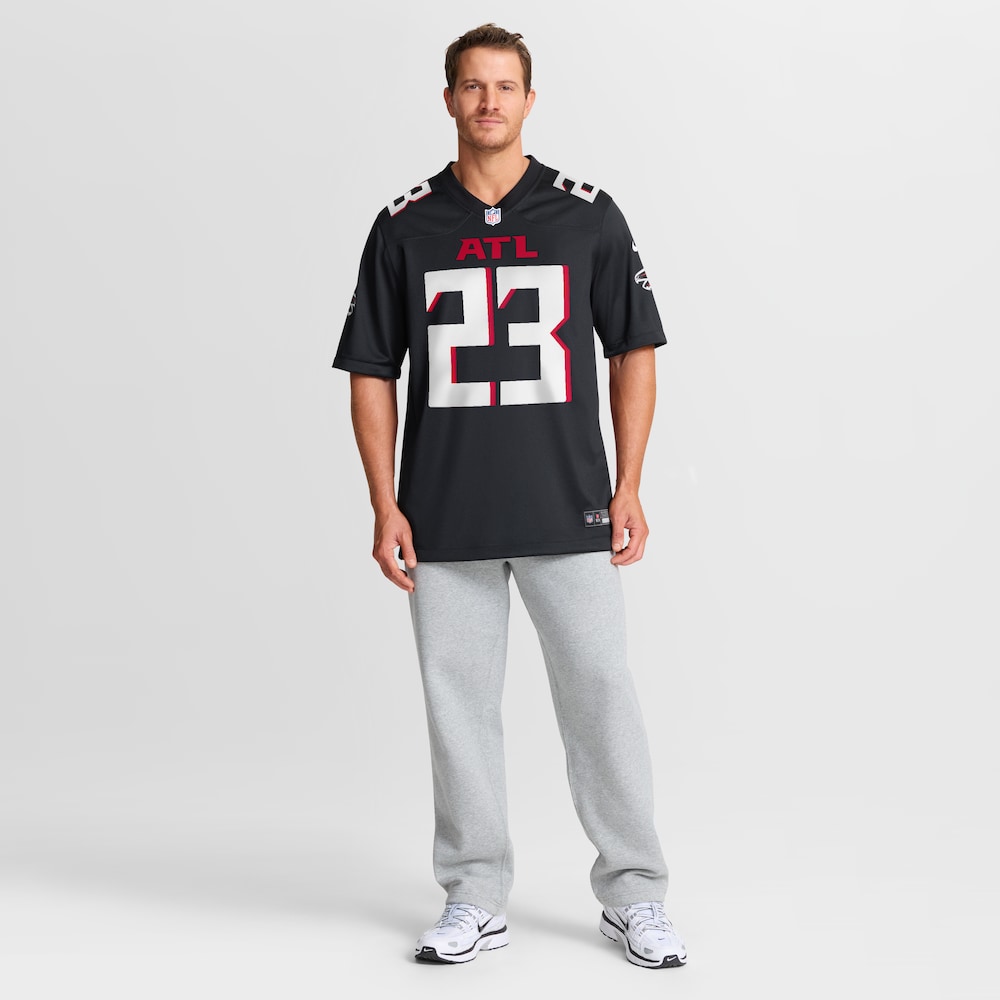 Atlanta Falcons Merch - Men's DeMarcco Hellams Team Game Jersey, Blacks For Men 1 - Unicasport Atlanta Falcons Merch - Men's DeMarcco Hellams Team Game Jersey, Blacks For Men