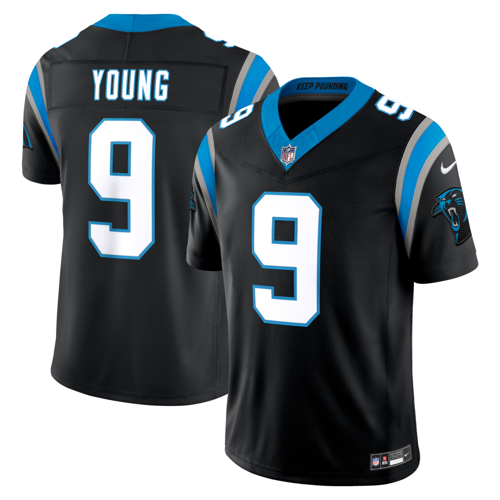 Carolina Panthers Merch - Men's Bryce Young Team Vapor F.U.S.E. Stitched Limited Jersey, Black 1 - Unicasport Carolina Panthers Merch - Men's Bryce Young Team Vapor F.U.S.E. Stitched Limited Jersey, Black
