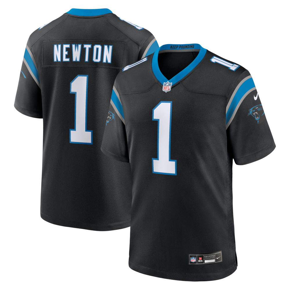 Carolina Panthers Merch - Men's Cam Newton Team Retired Game Jersey, Black 1 - Unicasport Carolina Panthers Merch - Men's Cam Newton Team Retired Game Jersey, Black