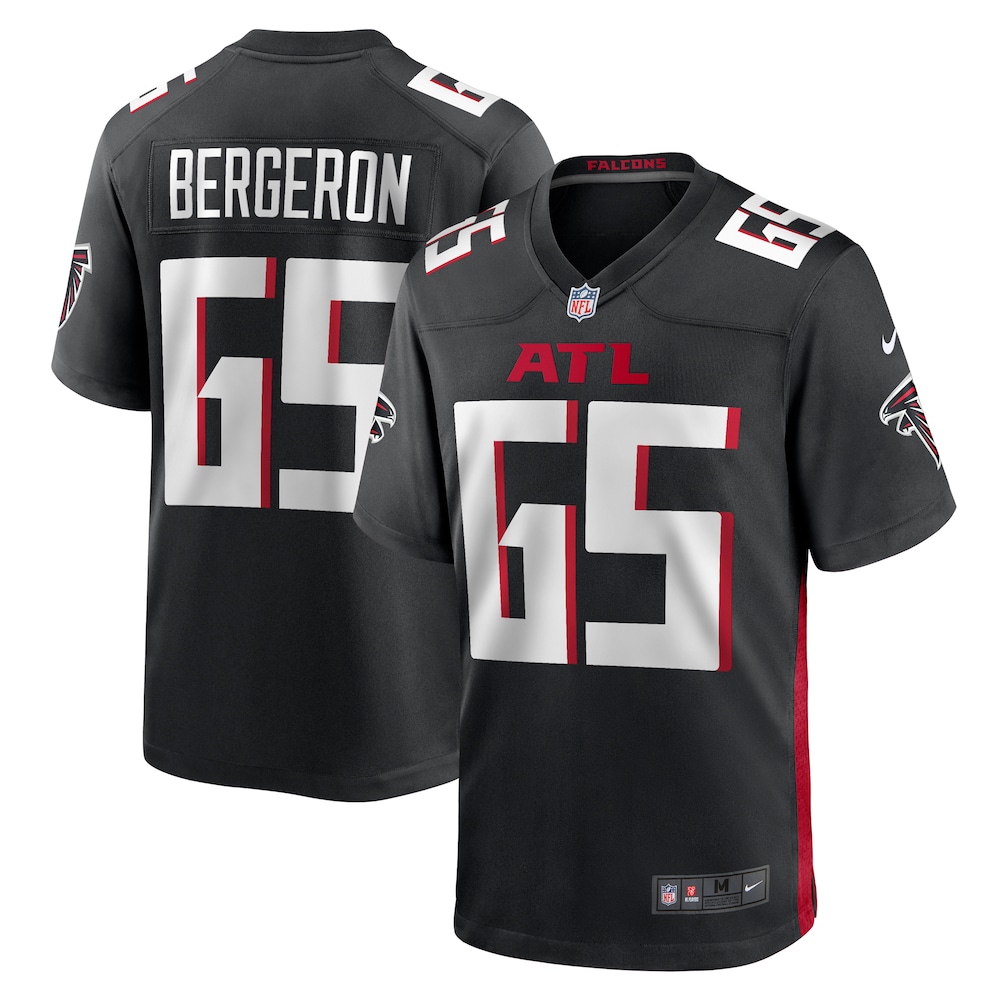 Atlanta Falcons Merch - Men's Matthew Bergeron Team Game Jersey, Black 1 - Unicasport Atlanta Falcons Merch - Men's Matthew Bergeron Team Game Jersey, Black