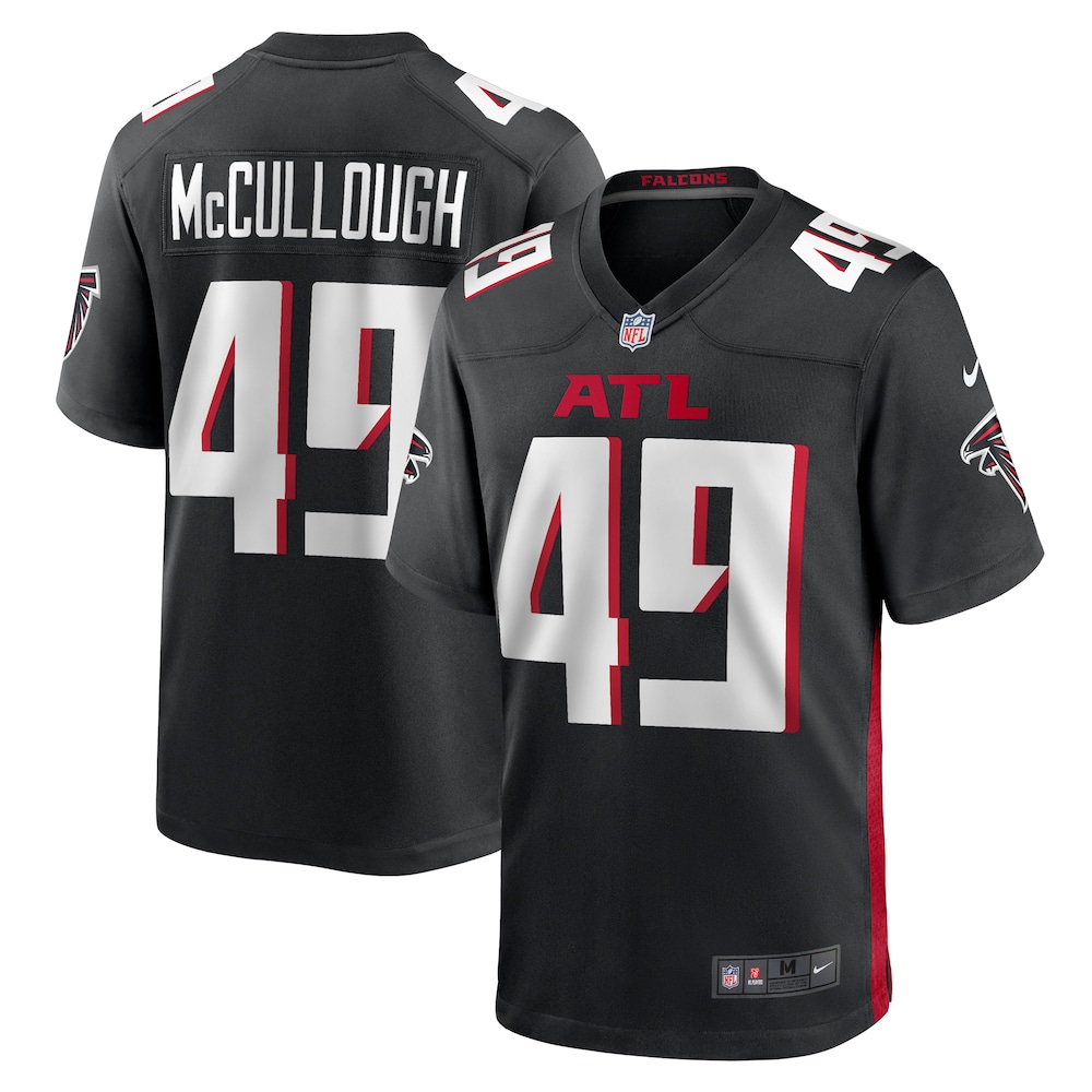 Atlanta Falcons Merch - Men's Liam McCullough Team Game Jersey, Black 1 - Unicasport Atlanta Falcons Merch - Men's Liam McCullough Team Game Jersey, Black