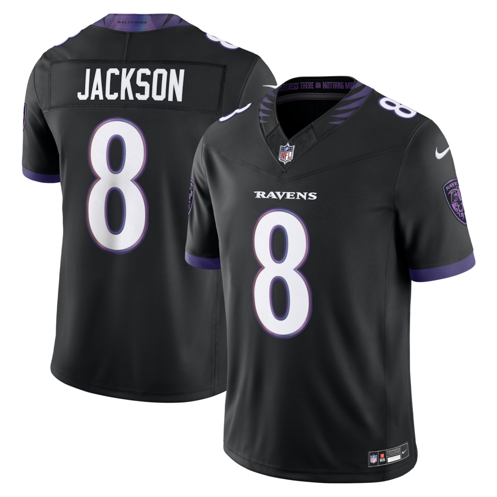 Baltimore Ravens Merch - Men's Lamar Jackson Alternate Alternate Vapor F.U.S.E. Stitched Limited Jersey, Black 1 - Unicasport Baltimore Ravens Merch - Men's Lamar Jackson Alternate Alternate Vapor F.U.S.E. Stitched Limited Jersey, Black