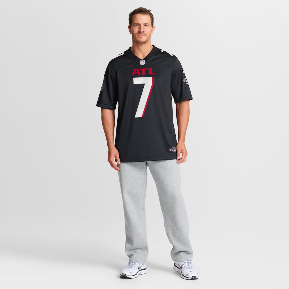 Atlanta Falcons Merch - Men's Bijan Robinson Game Jersey, Black - Best Birthday Gift For Football Lovers 1 - Unicasport Atlanta Falcons Merch - Men's Bijan Robinson Game Jersey, Black - Best Birthday Gift For Football Lovers