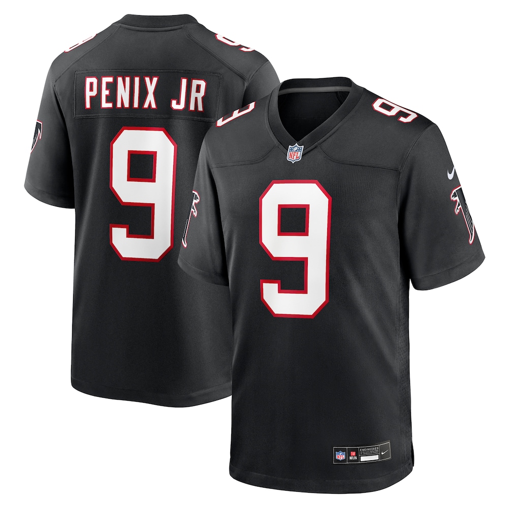 Atlanta Falcons Merch - Men's Michael Penix Jr. Alternate Game Jersey, Black 1 - Unicasport Atlanta Falcons Merch - Men's Michael Penix Jr. Alternate Game Jersey, Black