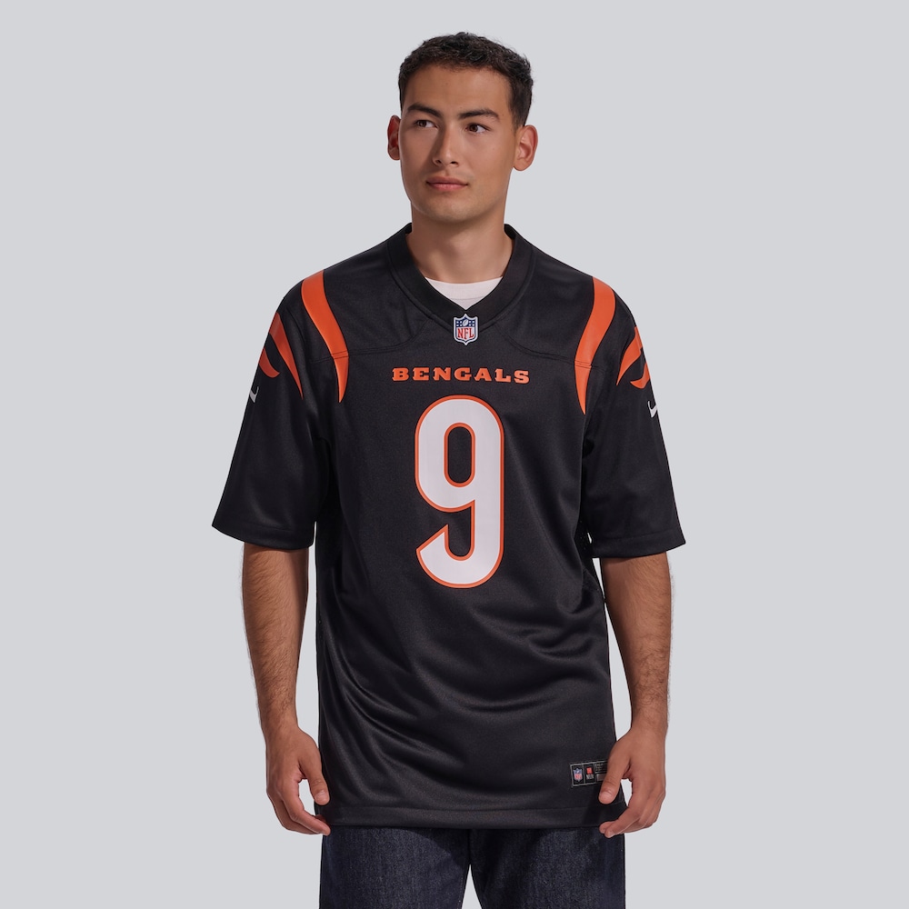 Cincinnati Bengals Merch - Men's Joe Burrow Player Game Jersey, Black 1 - Unicasport Cincinnati Bengals Merch - Men's Joe Burrow Player Game Jersey, Black