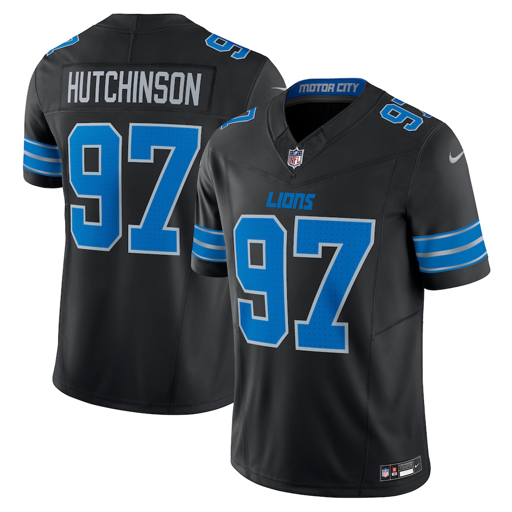 Detroit Lions Merch - Men's Aidan Hutchinson 2nd Alternate Vapor F.U.S.E. Limited Jersey, Black 1 - Unicasport Detroit Lions Merch - Men's Aidan Hutchinson 2nd Alternate Vapor F.U.S.E. Limited Jersey, Black