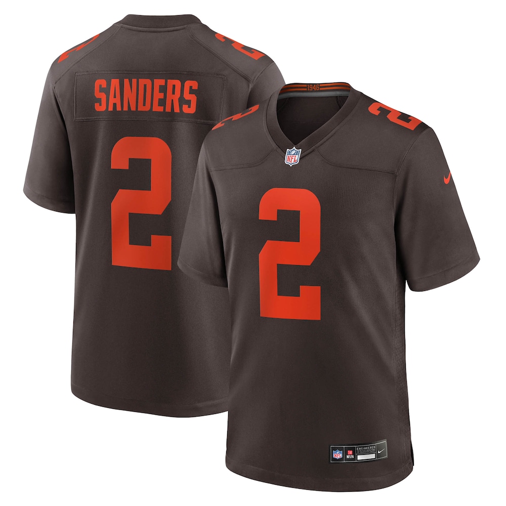 Cleveland Browns Merch - Men's Shedeur Sanders Alternate Game Jersey, Brown 1 - Unicasport Cleveland Browns Merch - Men's Shedeur Sanders Alternate Game Jersey, Brown