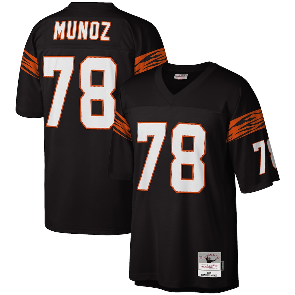 Cincinnati Bengals Merch - Men's Anthony Muñoz Legacy Replica Jersey, Black - American Football Gift Ideas 1 - Unicasport Cincinnati Bengals Merch - Men's Anthony Muñoz Legacy Replica Jersey, Black - American Football Gift Ideas
