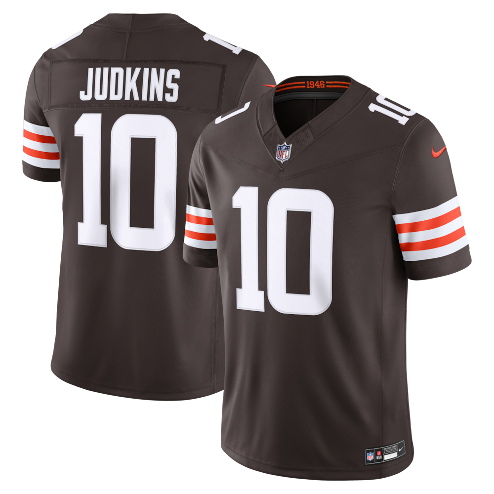 Cleveland Browns Merch - Men's Quinshon Judkins Team Vapor F.U.S.E. Stitched Limited Jersey, Brown - Presents For Football Fans 1 - Unicasport Cleveland Browns Merch - Men's Quinshon Judkins Team Vapor F.U.S.E. Stitched Limited Jersey, Brown - Presents For Football Fans