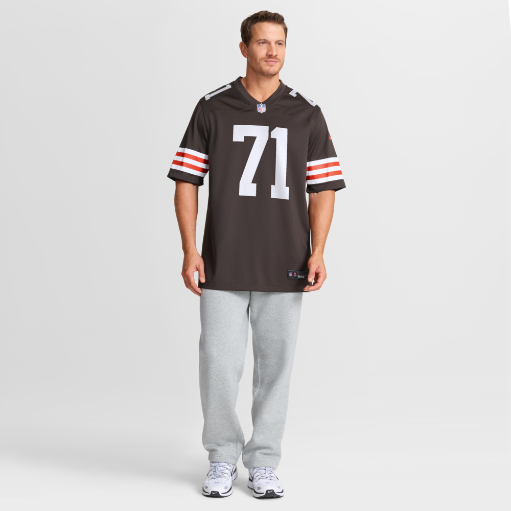 Cleveland Browns Merch - Men's Cornelius Lucas Team Game Jersey, Brown - Football Gifts For Men 1 - Unicasport Cleveland Browns Merch - Men's Cornelius Lucas Team Game Jersey, Brown - Football Gifts For Men