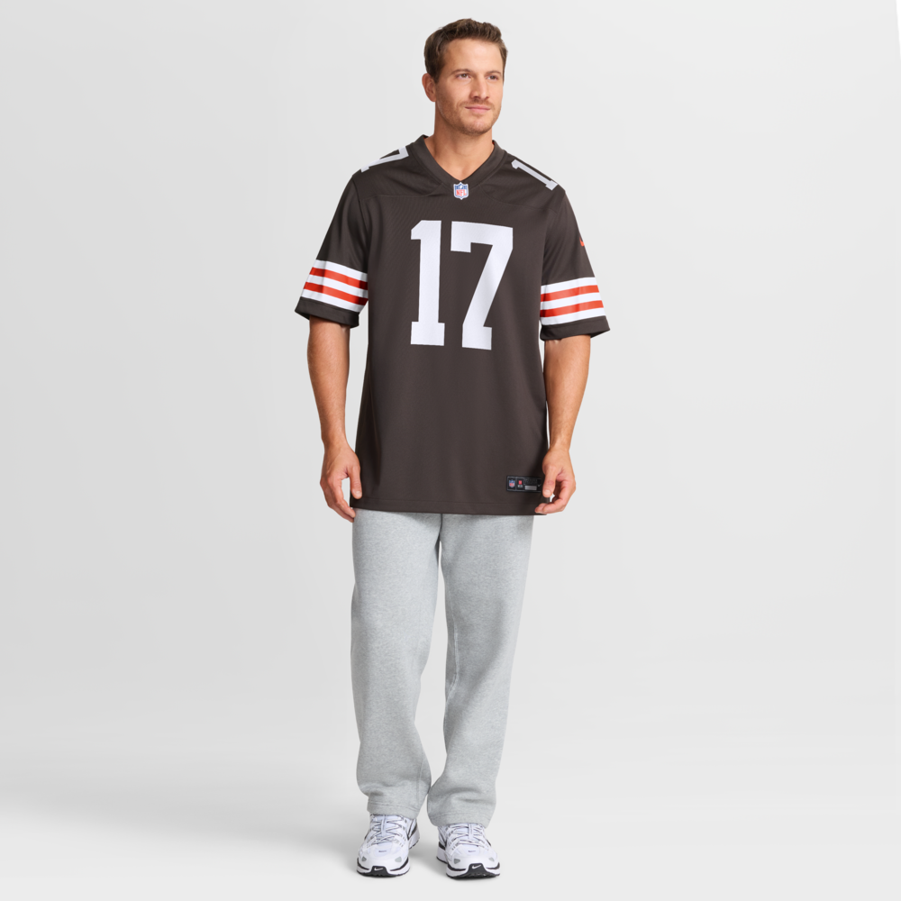 Cleveland Browns Merch - Men's Jerome Baker Team Game Jersey, Brown - Football Christmas Gifts 1 - Unicasport Cleveland Browns Merch - Men's Jerome Baker Team Game Jersey, Brown - Football Christmas Gifts