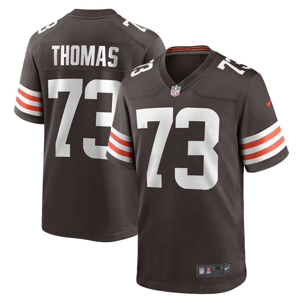 Cleveland Browns Merch - Men's Joe Thomas Retired Player Game Jersey, Brown 1 - Unicasport Cleveland Browns Merch - Men's Joe Thomas Retired Player Game Jersey, Brown