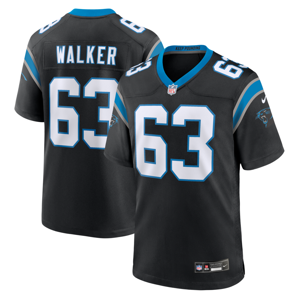 Carolina Panthers Merch - Men's Rasheed Walker Team Game Jersey, Black 1 - Unicasport Carolina Panthers Merch - Men's Rasheed Walker Team Game Jersey, Black