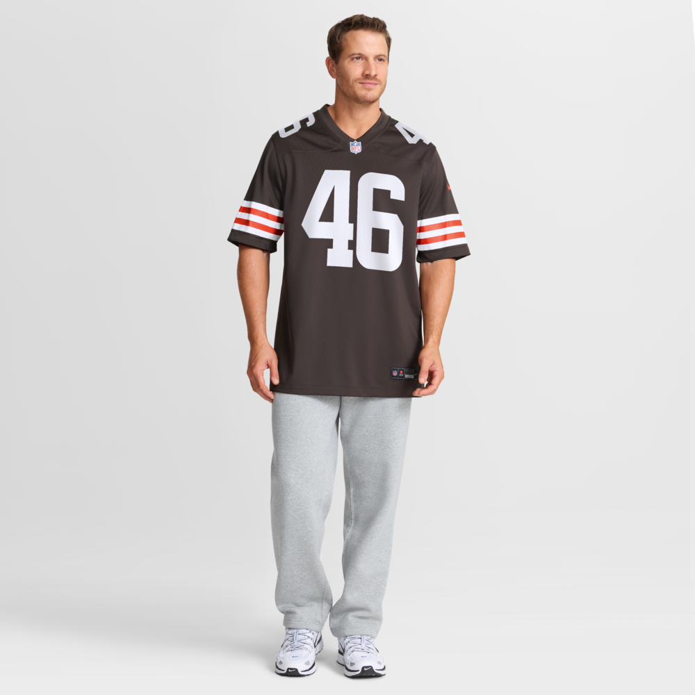 Cleveland Browns Merch - Men's Don Fleming Retired Player Jersey, Brown 1 - Unicasport Cleveland Browns Merch - Men's Don Fleming Retired Player Jersey, Brown