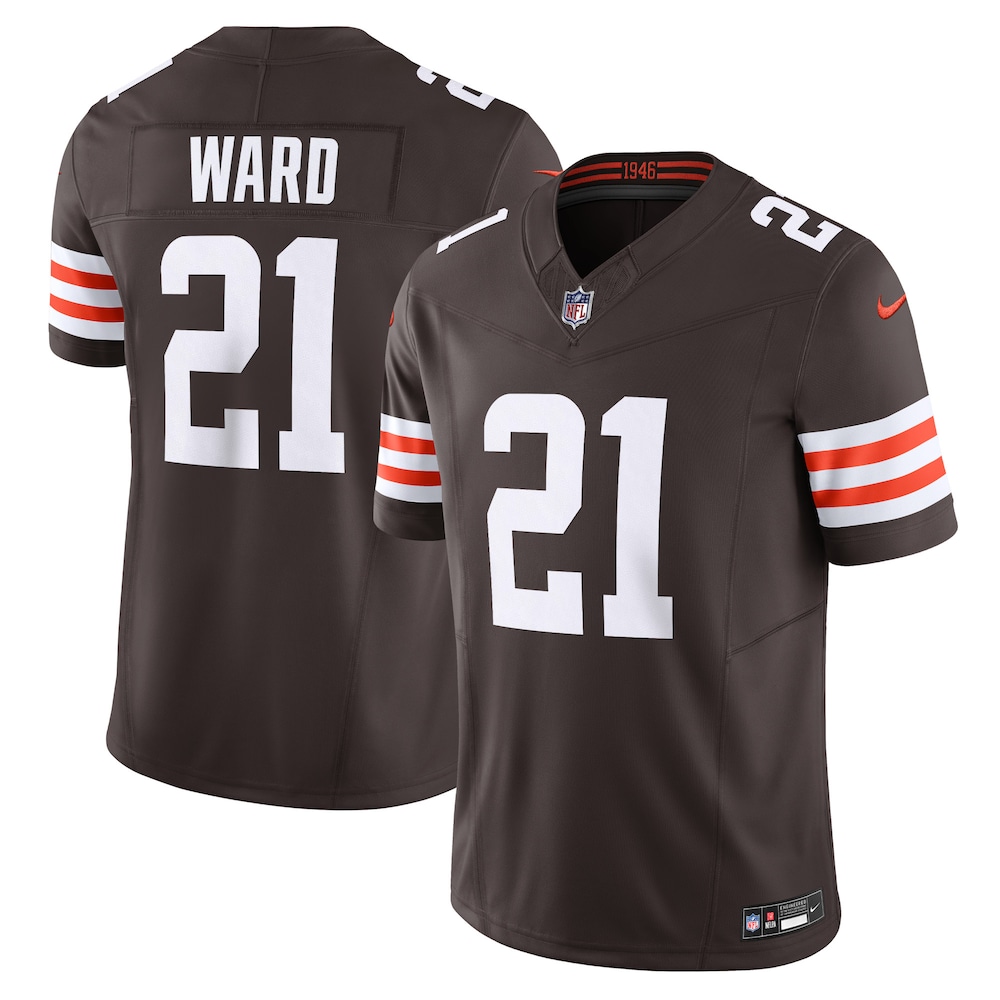 Cleveland Browns Merch - Men's Denzel Ward Vapor F.U.S.E. Limited Jersey, Brown - Presents For Football Fans 1 - Unicasport Cleveland Browns Merch - Men's Denzel Ward Vapor F.U.S.E. Limited Jersey, Brown - Presents For Football Fans