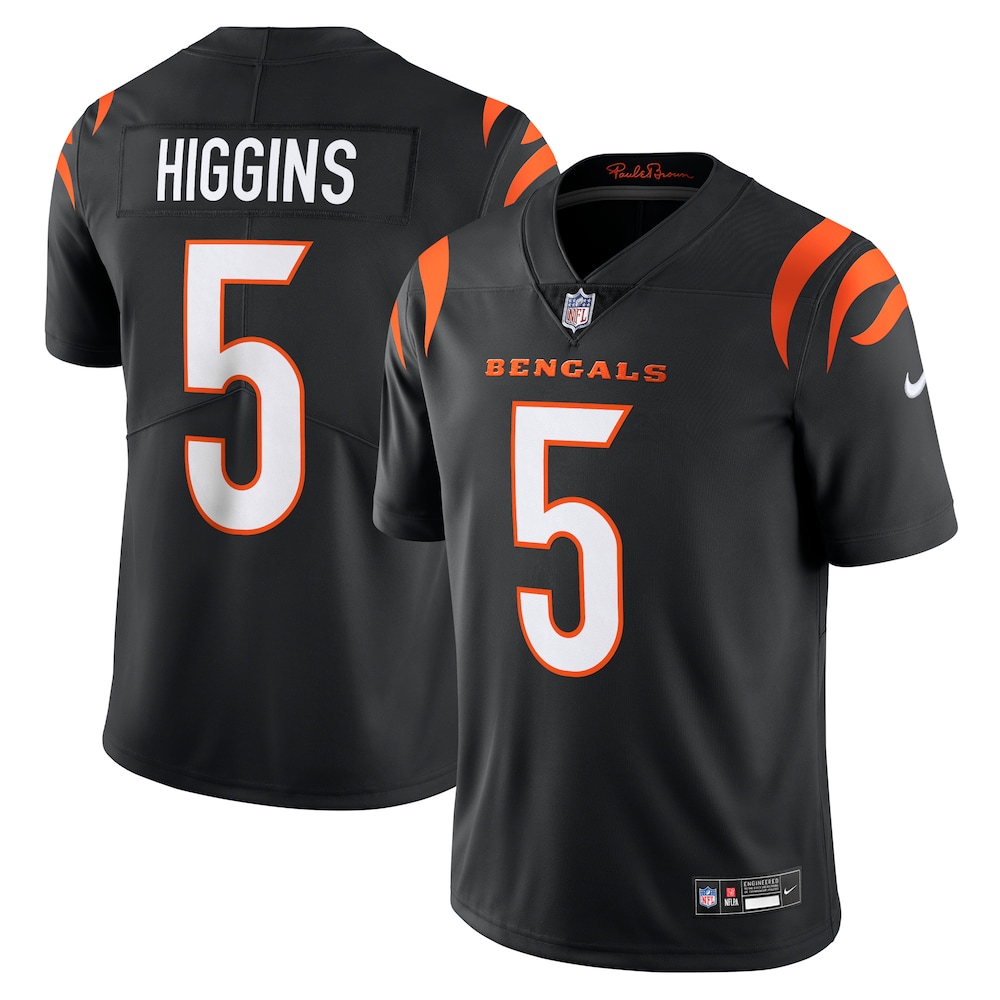 Cincinnati Bengals Merch - Men's Tee Higgins Vapor Untouchable Limited Jersey, Black - American Football Fan Gifts 1 - Unicasport Cincinnati Bengals Merch - Men's Tee Higgins Vapor Untouchable Limited Jersey, Black - American Football Fan Gifts