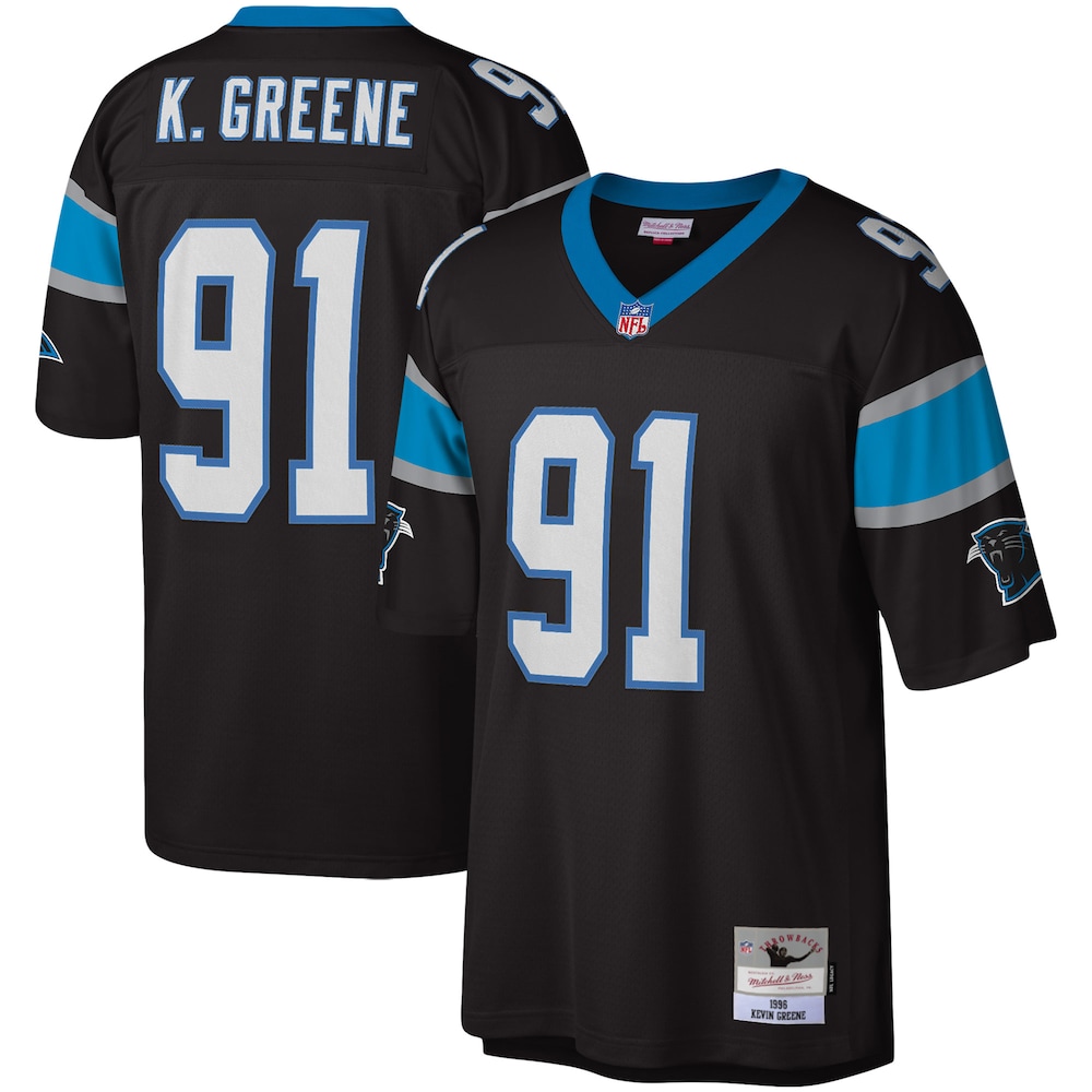 Carolina Panthers Merch - Men's Kevin Greene Legacy Replica Jersey, Black - Cool Football Gifts 1 - Unicasport Carolina Panthers Merch - Men's Kevin Greene Legacy Replica Jersey, Black - Cool Football Gifts