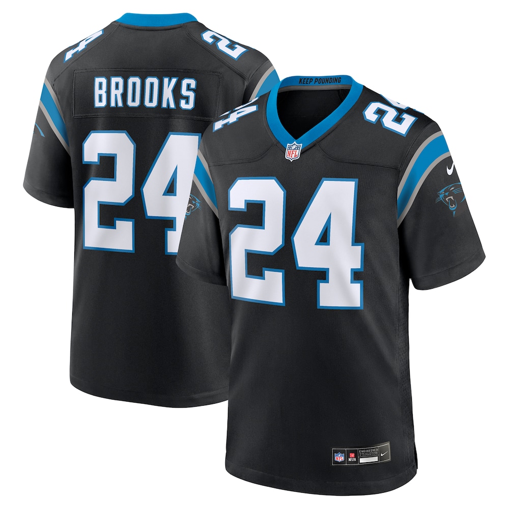 Carolina Panthers Merch - Men's Jonathon Brooks Game Jersey, Black 1 - Unicasport Carolina Panthers Merch - Men's Jonathon Brooks Game Jersey, Black