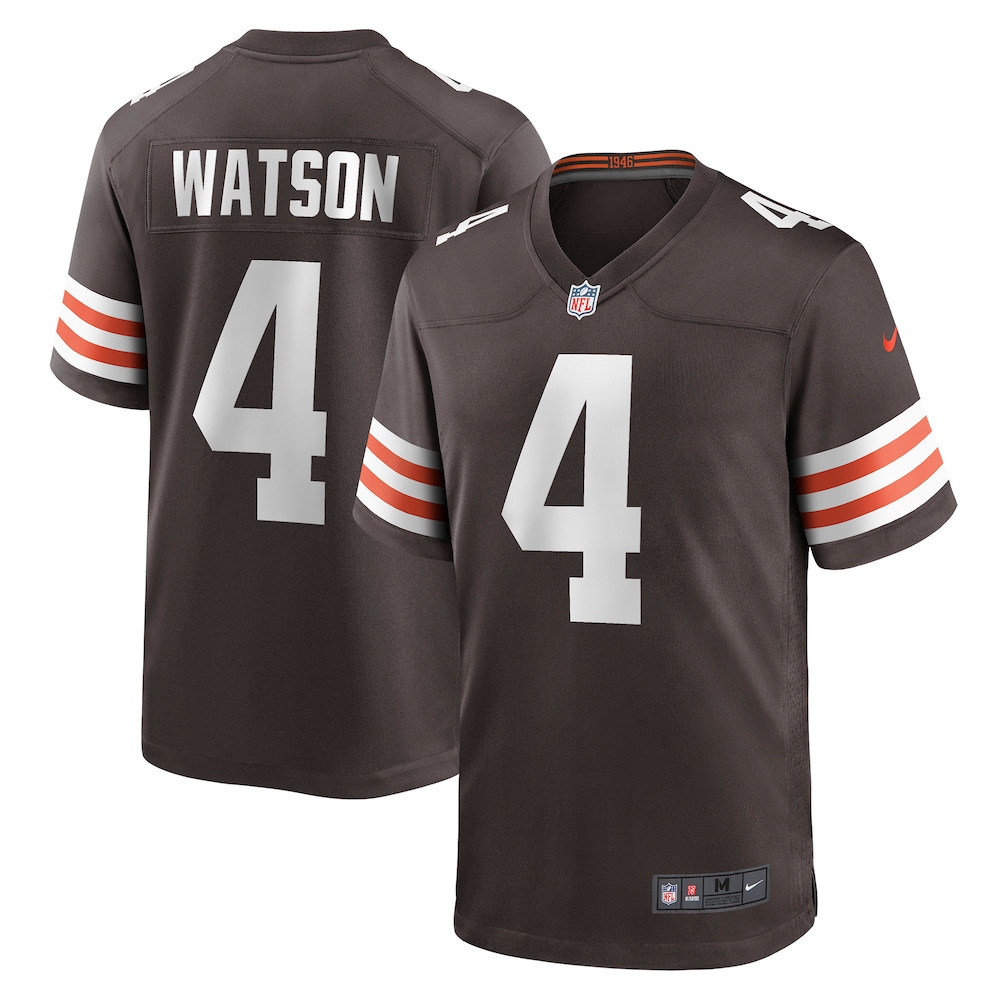 Cleveland Browns Merch - Men's Deshaun Watson Game Jersey, Brown 1 - Unicasport Cleveland Browns Merch - Men's Deshaun Watson Game Jersey, Brown