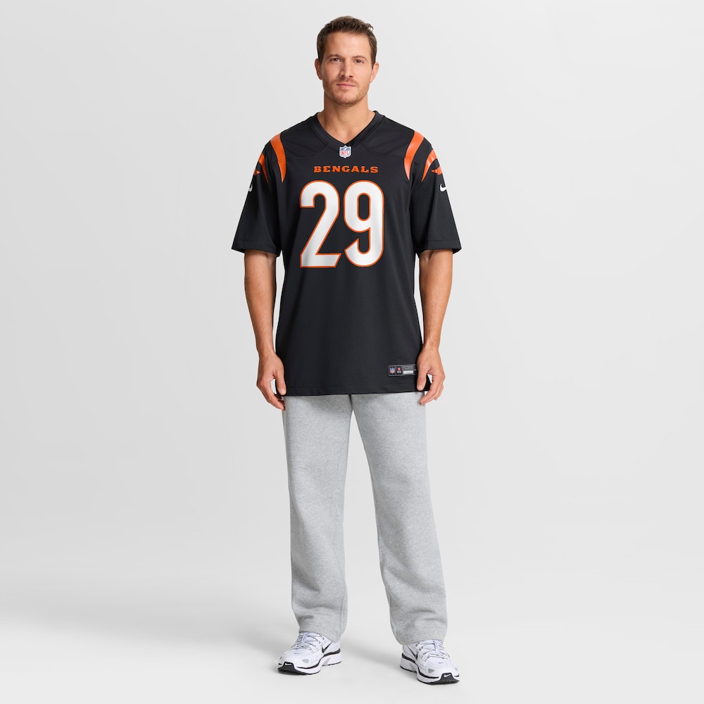 Cincinnati Bengals Merch - Men's Kyle Dugger Team Game Jersey, Black 1 - Unicasport Cincinnati Bengals Merch - Men's Kyle Dugger Team Game Jersey, Black