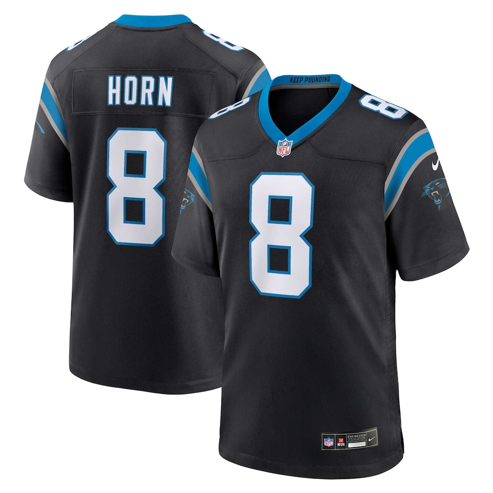Carolina Panthers Merch - Men's Jaycee Horn Game Jersey, Black 1 - Unicasport Carolina Panthers Merch - Men's Jaycee Horn Game Jersey, Black