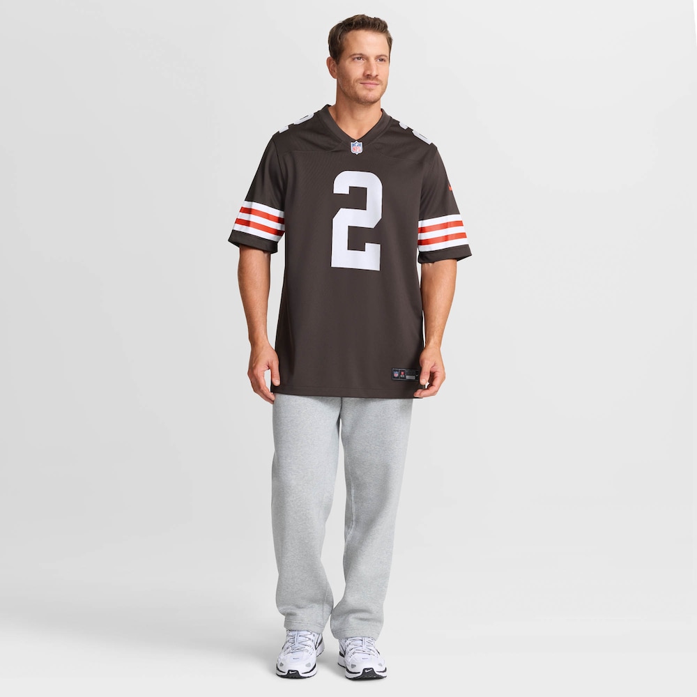 Cleveland Browns Merch - Men's Shedeur Sanders Game Jersey, Brown 1 - Unicasport Cleveland Browns Merch - Men's Shedeur Sanders Game Jersey, Brown