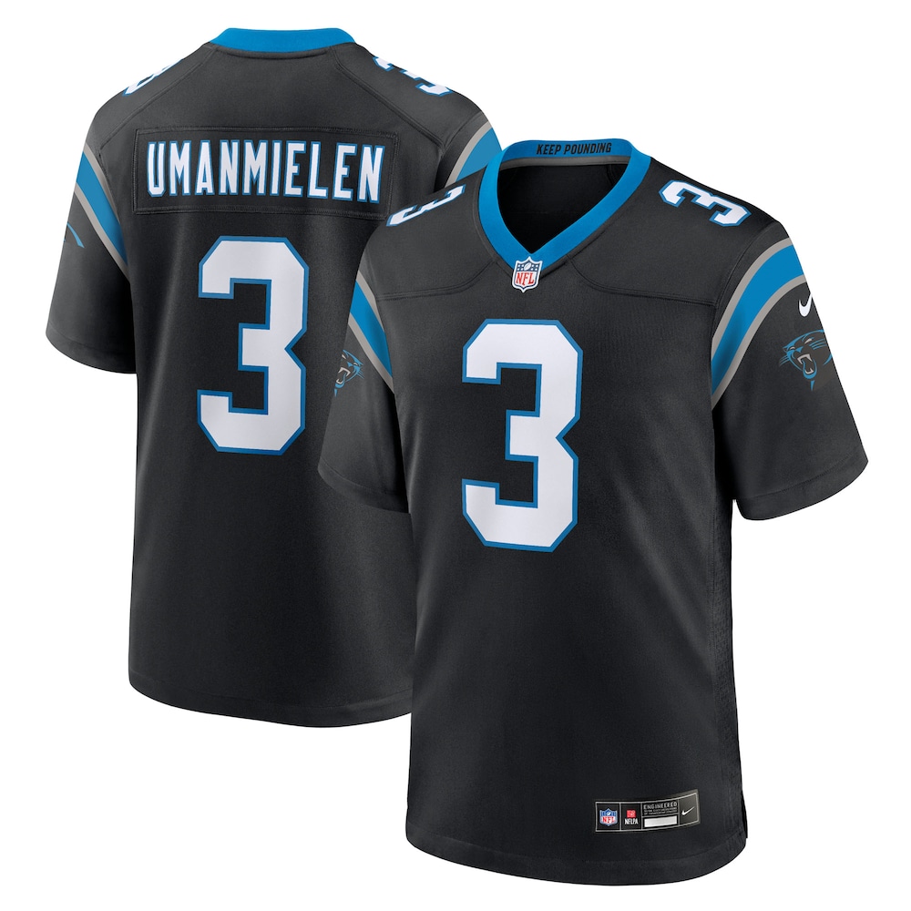 Carolina Panthers Merch - Men's Princely Umanmielen Team Game Jersey, Black 1 - Unicasport Carolina Panthers Merch - Men's Princely Umanmielen Team Game Jersey, Black