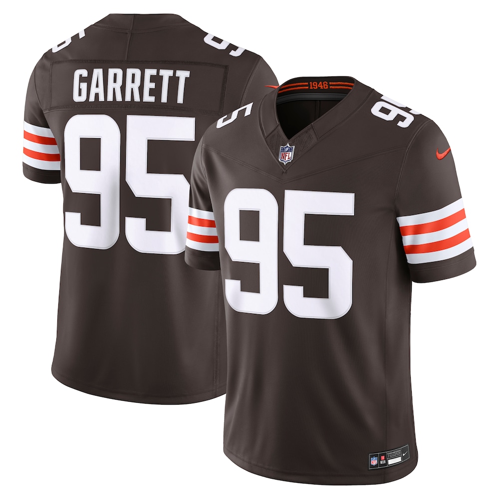 Cleveland Browns Merch - Men's Myles Garrett Team Vapor F.U.S.E. Stitched Limited Jersey, Brown 1 - Unicasport Cleveland Browns Merch - Men's Myles Garrett Team Vapor F.U.S.E. Stitched Limited Jersey, Brown