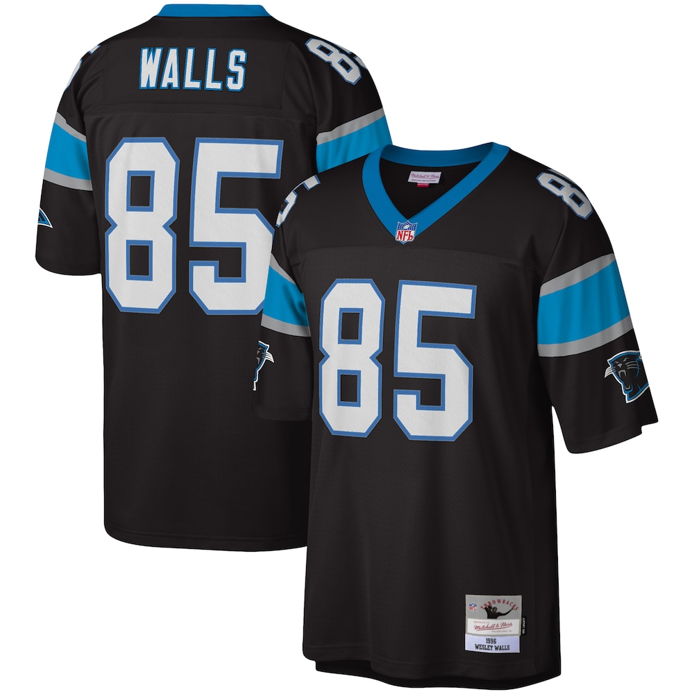 Carolina Panthers Merch - Men's Wesley Walls Legacy Replica Jersey, Black 1 - Unicasport Carolina Panthers Merch - Men's Wesley Walls Legacy Replica Jersey, Black