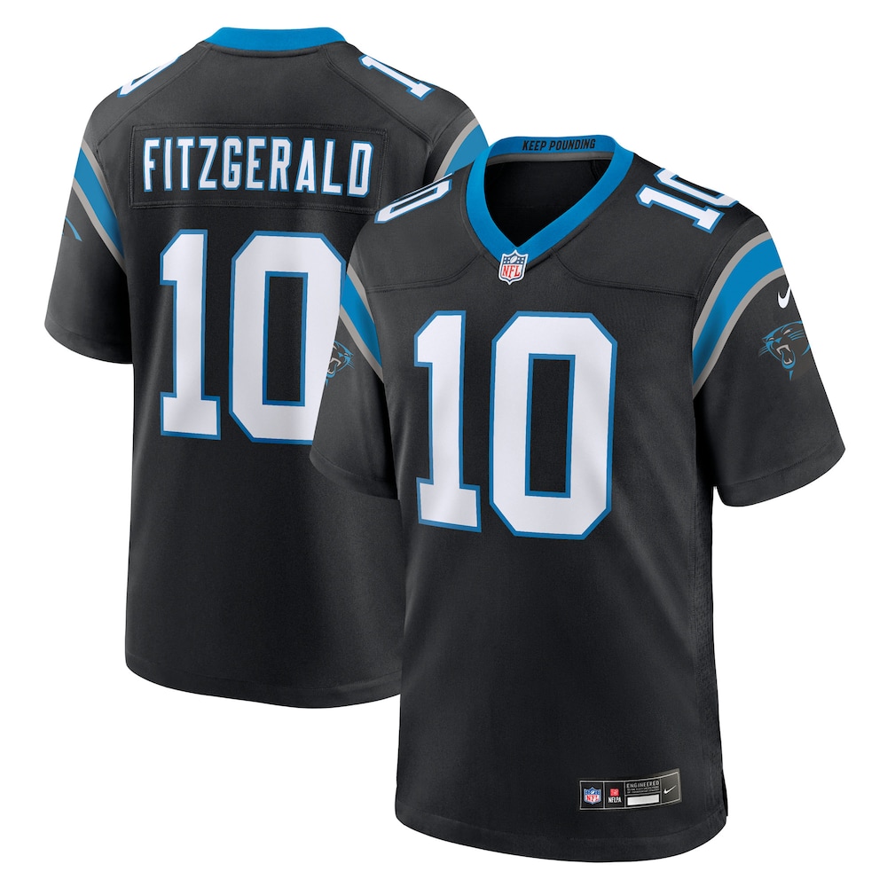 Carolina Panthers Merch - Men's Ryan Fitzgerald Team Game Jersey, Black 1 - Unicasport Carolina Panthers Merch - Men's Ryan Fitzgerald Team Game Jersey, Black