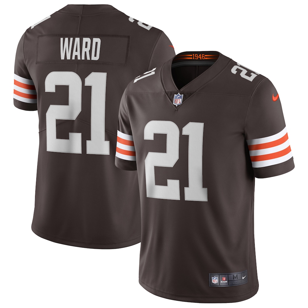 Cleveland Browns Merch - Men's Denzel Ward Vapor Limited Jersey, Brown 1 - Unicasport Cleveland Browns Merch - Men's Denzel Ward Vapor Limited Jersey, Brown