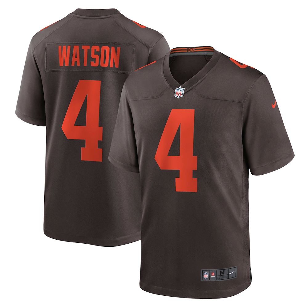 Cleveland Browns Merch - Men's Deshaun Watson Alternate Game Jersey, Brown 1 - Unicasport Cleveland Browns Merch - Men's Deshaun Watson Alternate Game Jersey, Brown