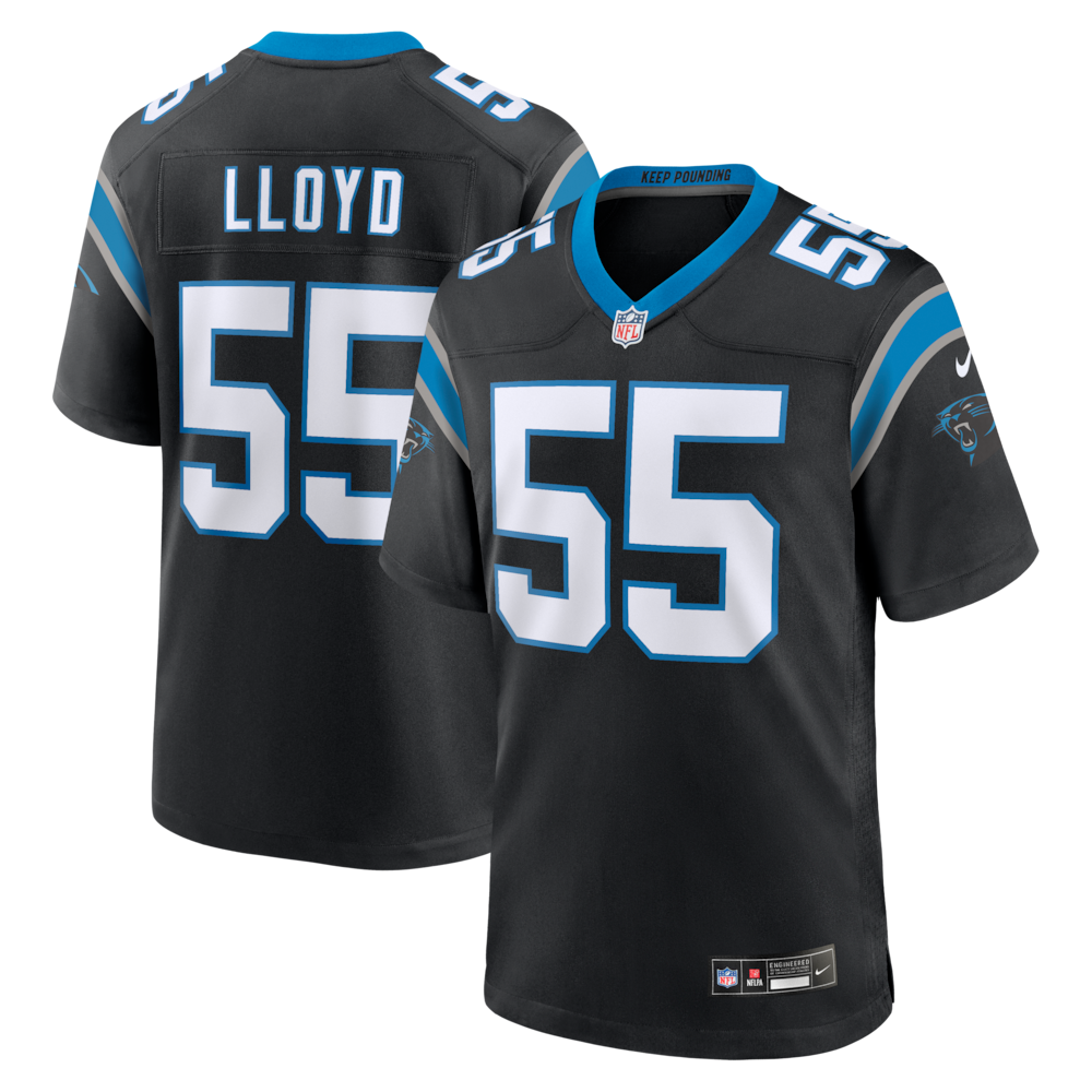 Carolina Panthers Merch - Men's Devin Lloyd Team Game Jersey, Black 1 - Unicasport Carolina Panthers Merch - Men's Devin Lloyd Team Game Jersey, Black